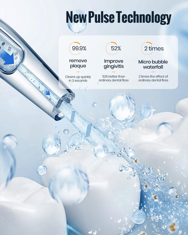 Mornwell Wireless Oral Irrigator 330 Ml Interdental Cleaner Electric Water Flosser Dental Shower 3 Modes And 4 Nozzles Ipx7 Waterproof And Usb Rechargeable For Travel And Homful - NewNest Australia