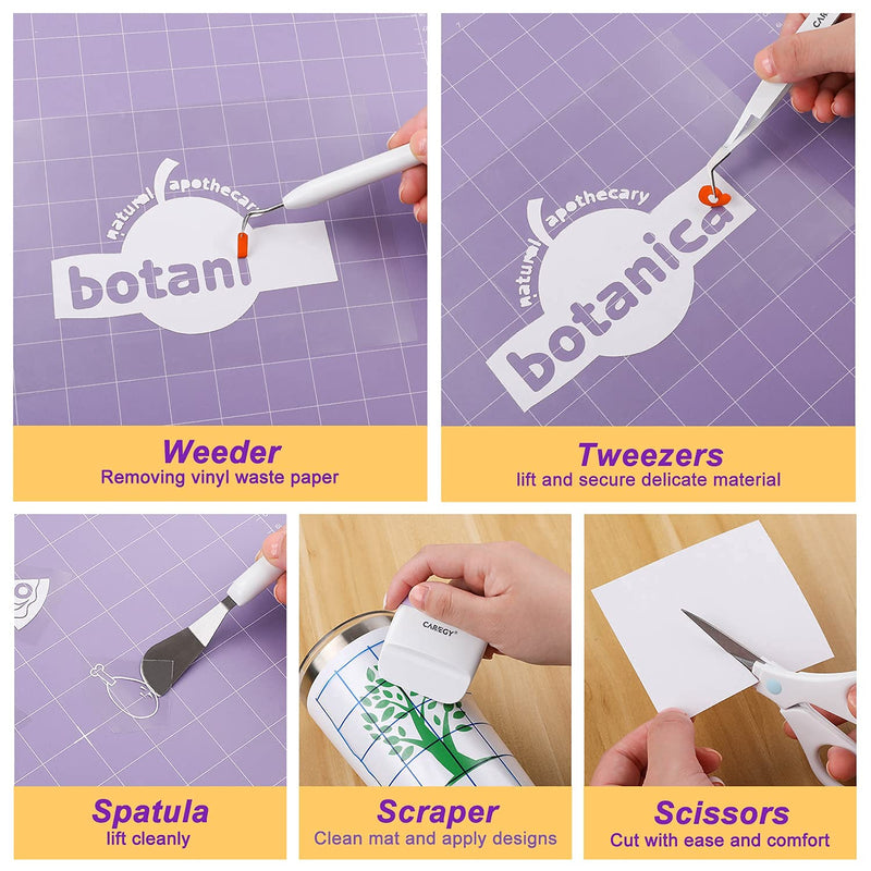 CAREGY Craft Vinyl Weeding Tools Set, Precision Craft Vinyl Tools Kit, Weeding Kits for Cricut/Silhouette/Siser/Oracal 631 651 751 Vinyl - NewNest Australia