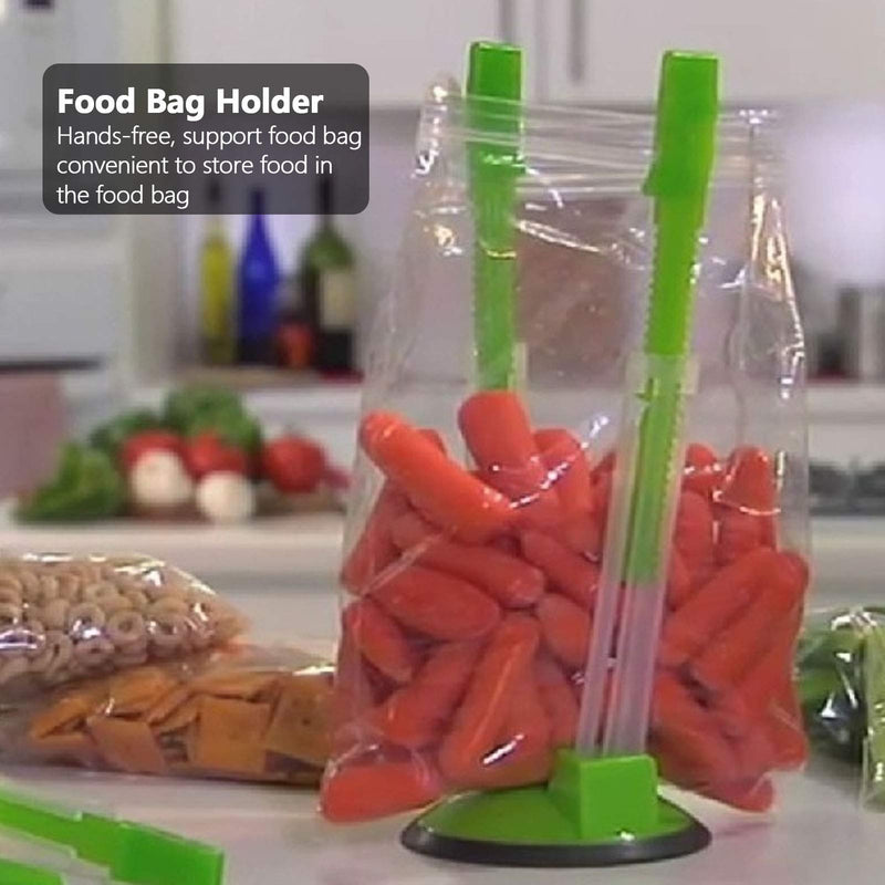 Baggy Rack Holder For Food Preparation Bags, Plastic Freezer Bags, Sandwich Bag Rack Holder, Food Storage Bag Clip, Food Planning, Prep Bag Holder, 6 Pack, Green) - NewNest Australia