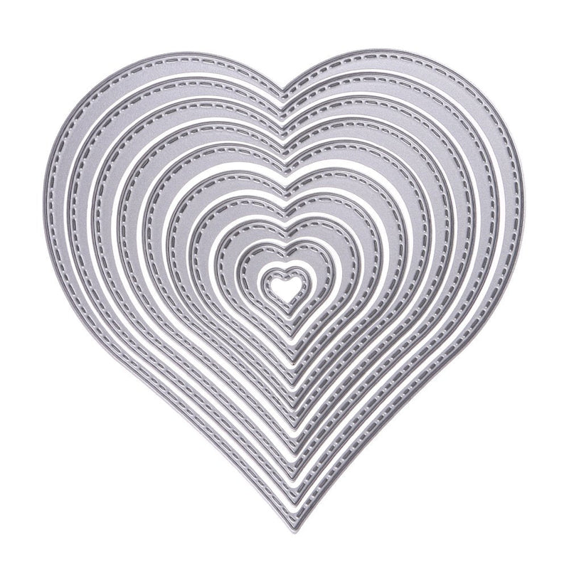 Metal Die Cutting Dies for DIY Scrapbooking Photo Album Decorative Embossing Folder Stencil 10PackCutting-heart - NewNest Australia