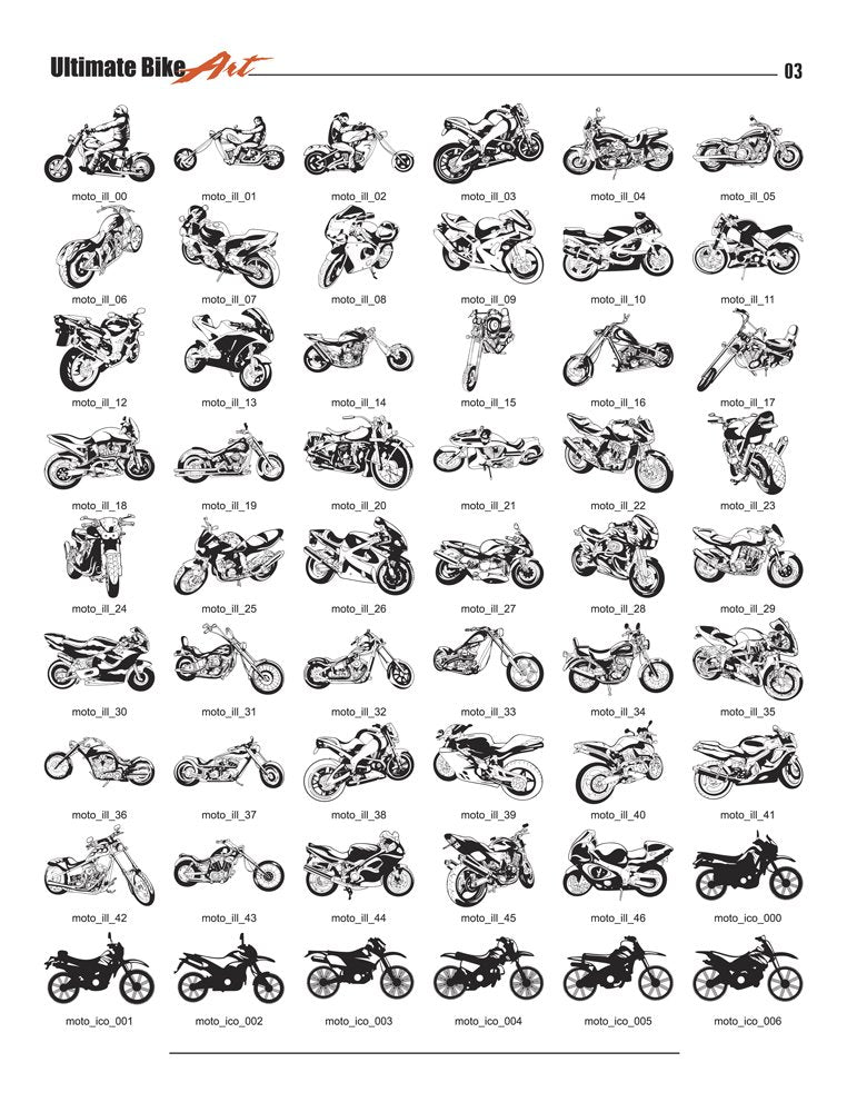 Motorcycle Biker Clipart-Vinyl Cutter Plotter Clip Art Images-Sign Design Vector Art Graphics CD-ROM - NewNest Australia