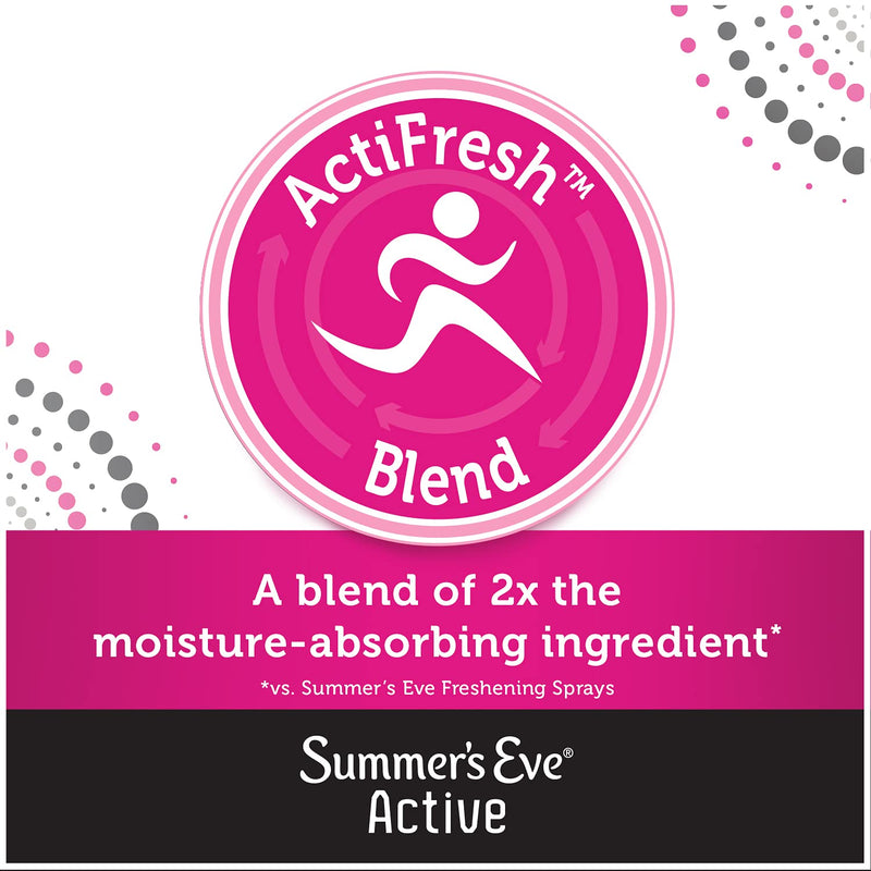 Summer's Eve Active Freshening Spray, Absorbs Moisture, 2 oz 2 Ounce (Pack of 1) - NewNest Australia