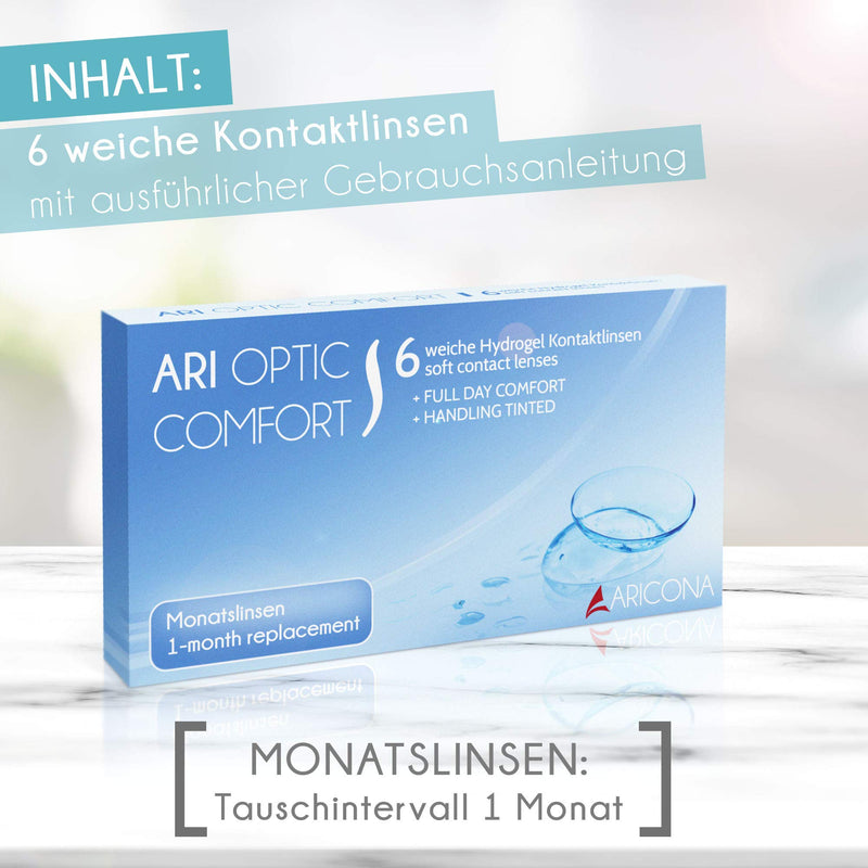 Aricona Contact Lenses Monthly Lenses Soft, Pack Of 6 | Bc 8.6Mm | Slide 14.2 | -5.0 Diopter - Soft Contact Lenses With Power For Daily Use -5.0 Diopter (Pack Of 6) - NewNest Australia