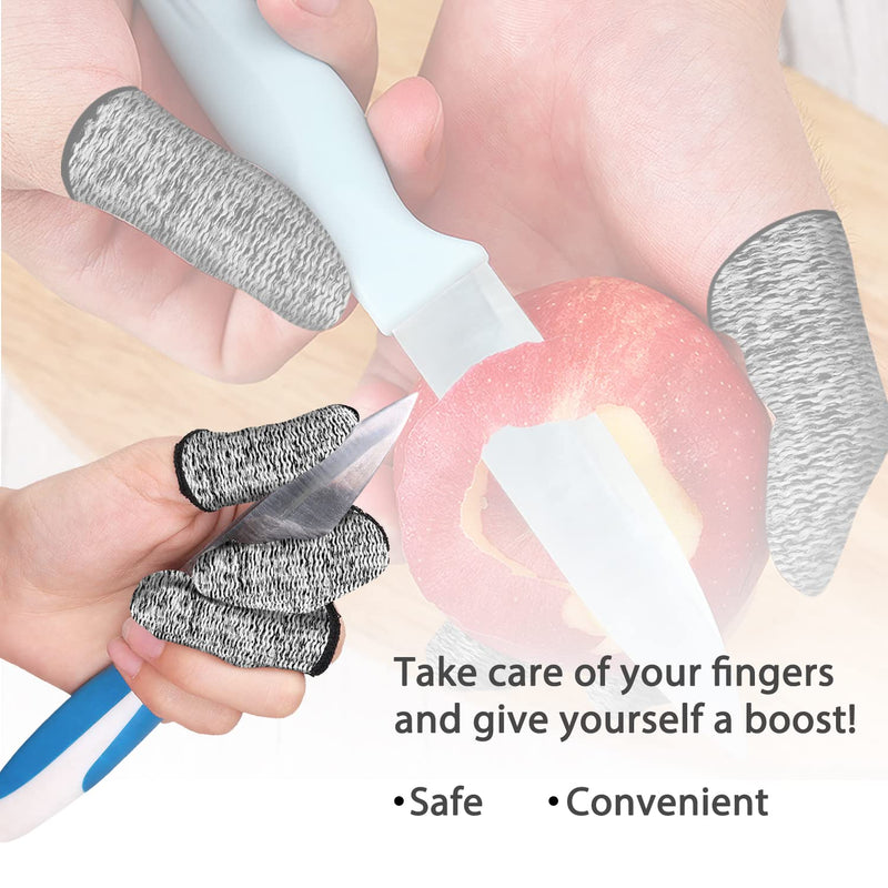 RIVIEVAL 12 Pieces Finger Cots, Reusable Thumb Protector Non Slip Finger Protectors Breathable Finger Cots Cut Resistant Protection for Work, Kitchen, Garden, Sculpture (Grey)… Grey - NewNest Australia