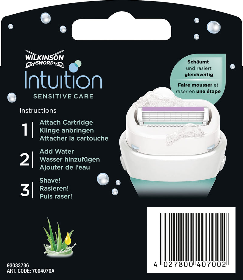 Wilkinson Sword Intuition Sensitive Care Razor Blades for Women Razors, Pack of 6 (Pack of 1) 6 Pieces (Pack of 1) - NewNest Australia