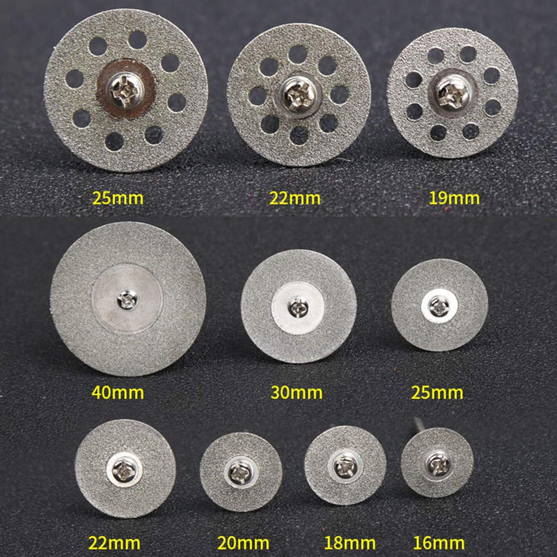 Diamond Cutting Wheel, 10PCS 1/8" Diamond Cutting Discs Cut-off Wheel Blades Set Comepatible with Dremel Rotary Tool by Oudtinx - NewNest Australia