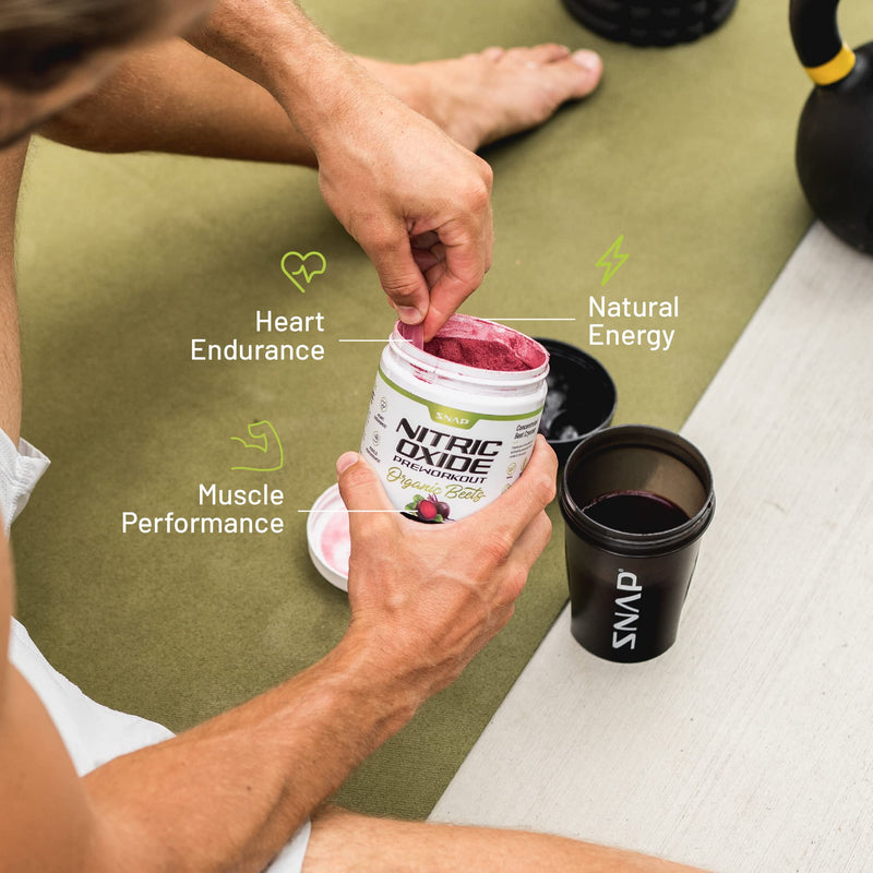 Pre Workout Beet Root Powder - Organic Nitric Oxide Pre Workout Booster, Natural Energy & Blood Flow - Beets Superfood Support Muscle Performance, Heart Health & Endurance, 250g (30 Servings) - NewNest Australia