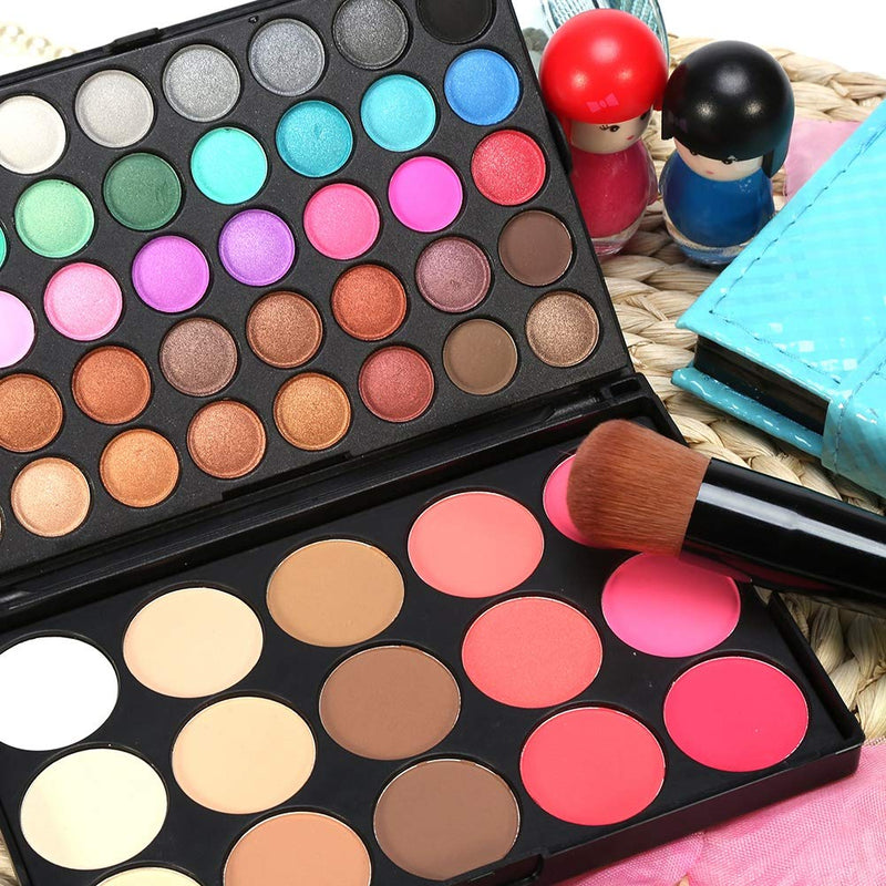 Qkiss 40Colors Eyeshadow + 15Colors Blusher & Concealer Palette Facial Eye Cosmetic Makeup Kit - NewNest Australia