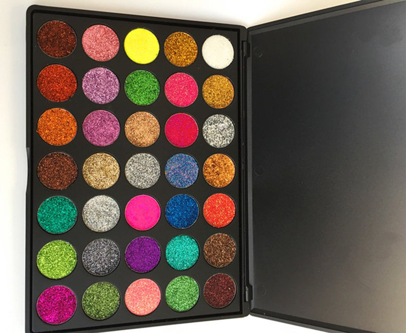 Glitter Eyeshadow New 35 Color Sequin Natural Professional Makeup Palette Mixing - NewNest Australia