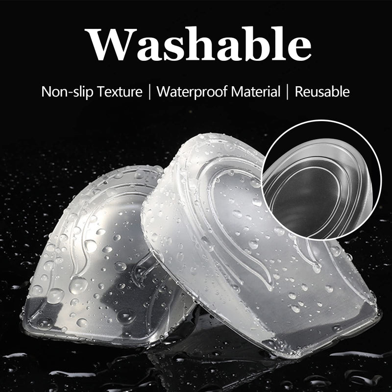 Silicone Heel Lift Inserts Cup Pads, Invisible Height High Increase Shoe Insoles Lifts, Wedge Silicone Insoles, Gel Heel Cups for Soft Heightening Taller (Men, 0.4 Inch/1cm) Men, 0.4 Inch/1cm - NewNest Australia