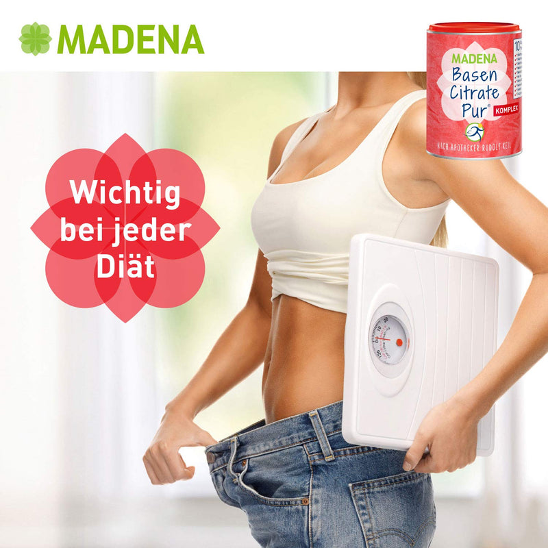 Madena Premium Basencitrate Pure Complex According To Pharmacist Rudolf Keil, Citrate Base Powder Vegan 240 G, The Original With 100% Organic Bases, Lots Of Magnesium Citrate, Zinc, Potassium, - NewNest Australia