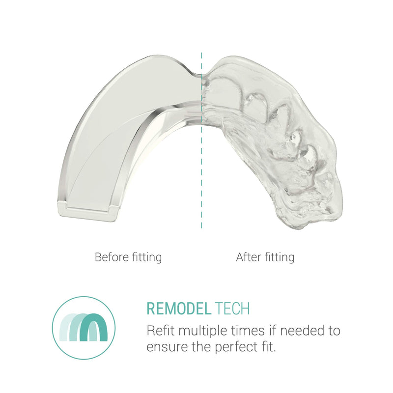Echor Anti-Bacterial Clear Re-mouldable Night Guard - Dental Mouthguard for Teeth Grinding/Clenching/Bruxism - Includes 2 Sizes, for Men and Women - NewNest Australia