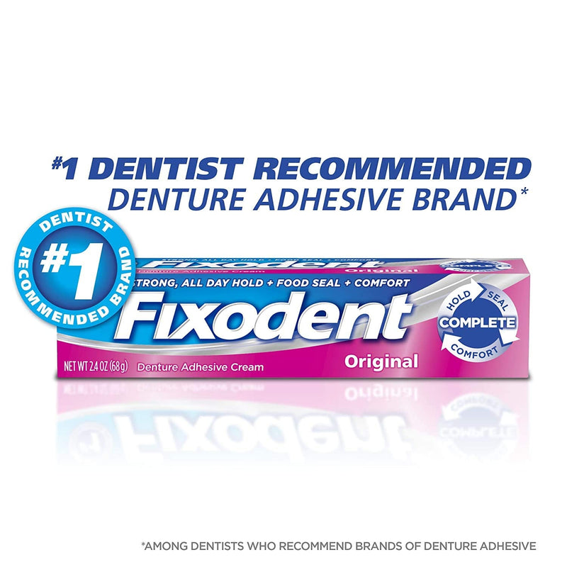 Fixodent Complete Original Denture Adhesive Cream, 2.4 oz, 3 Pack (Packaging May Vary) - NewNest Australia