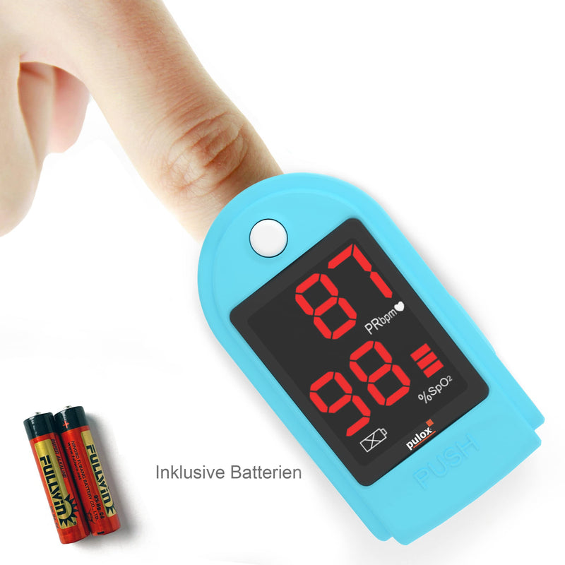 Pulse oximeter PULOX PO-100 Solo in light blue - NewNest Australia