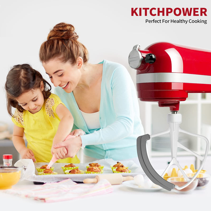 KITCHPOWER 6 Quart Flex Edge Beater for KitchenAid Bowl-Lift Stand Mixers, Kitchenaid Paddle Attachment Mixer Accessory - NewNest Australia