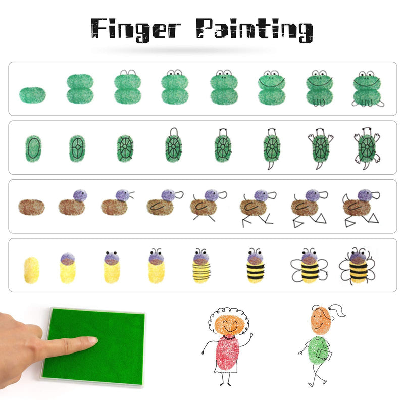 Ink Pad, 5x4'' Washable Stamp Pad for Kids, Black - NewNest Australia