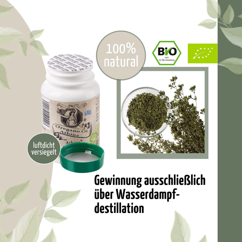 Athina Oregano Vegan Oil 3 X 60 Capsules I 100 Mg Athina Oregano Oil Organic Per Capsule I Origanum Vulgare Hirtum From Greece I 80% Carvacrol I Pure & Natural Ingredients I Leading Manufacturer - NewNest Australia