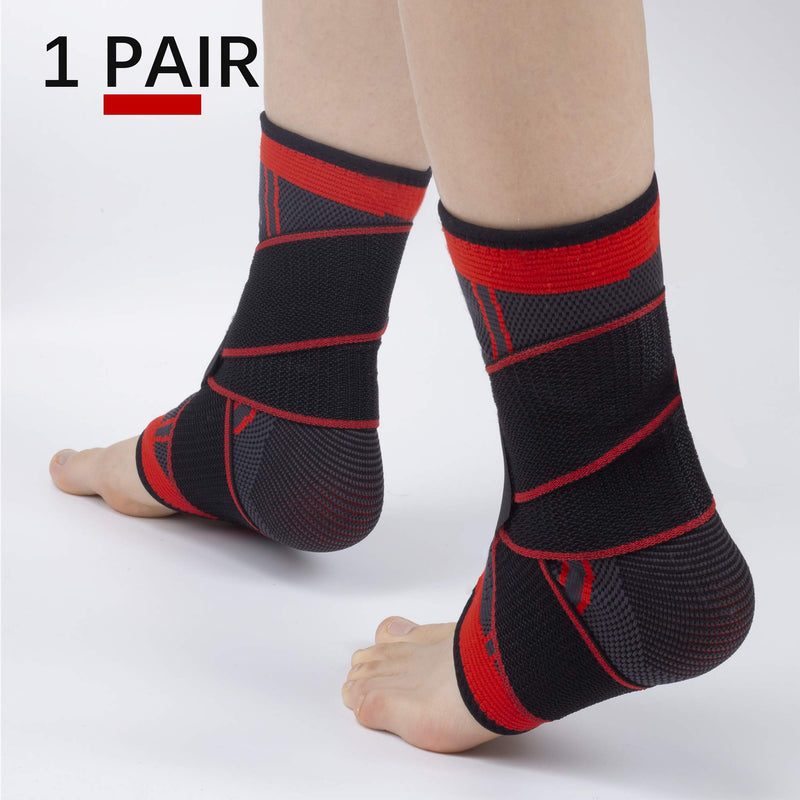 2 Pairs Of Ankle Support, Ankle Brace, Foot Bandage For Men And Women, Plantar Fasciitis Socks, Compression Sleeve With Adjustable Bracelet, Compression Socks For Sports, Football, Fitness - NewNest Australia