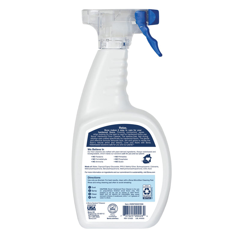 Bona Hardwood Floor Cleaner Spray, Unscented, 22 Fl Oz Unscented  - NewNest Australia
