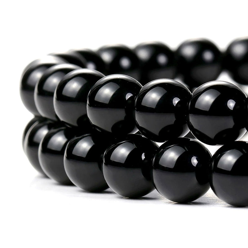 4mm Natural Black Onyx Beads Round Gemstone Loose Beads for Jewelry Making (95-100pcs/strand) 4mm - NewNest Australia