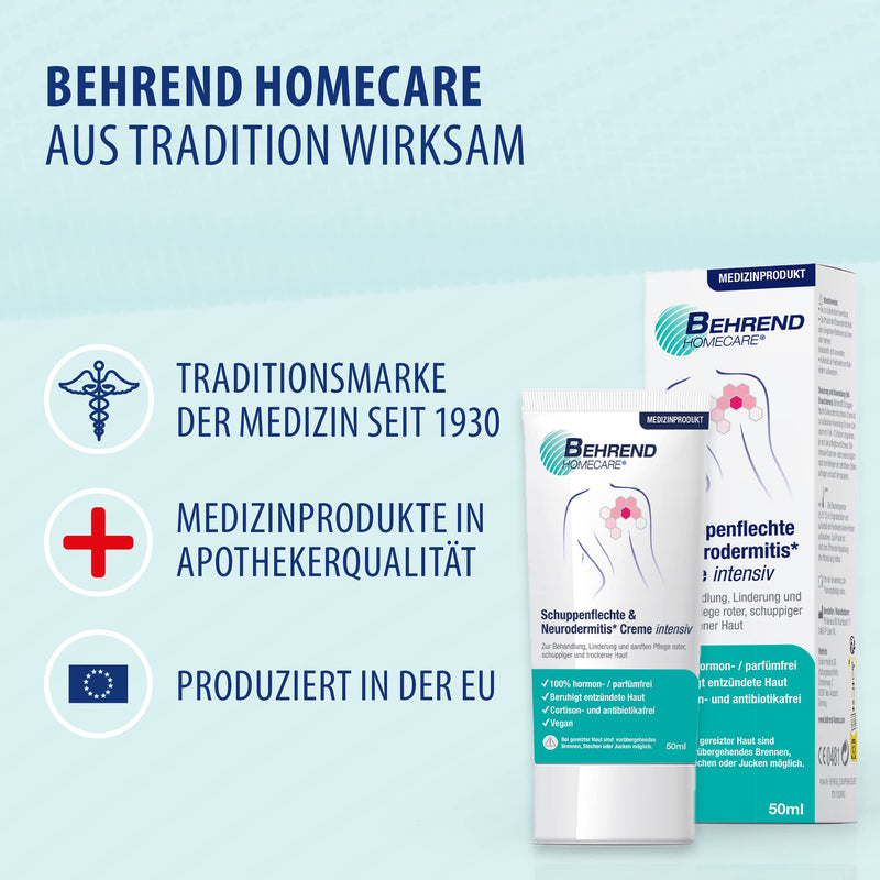 Behrend - Psoriasis & Neurodermatitis Cream For Redden, Dry & Flaky Skin - Psoriasis & Eczema Ointment Reduces Itching & Soothes Inflamed Skin - Medical Device Without Cortisone - NewNest Australia