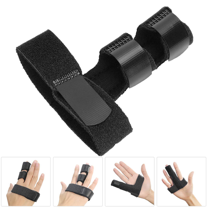 Trigger Finger Splint, Breathable Finger Joints Clamp Stabilizer Sprain Fracture Restoration Finger Fixing Splint Protection For Pain Relief, Sports Injuries, Basketball (Black) - NewNest Australia