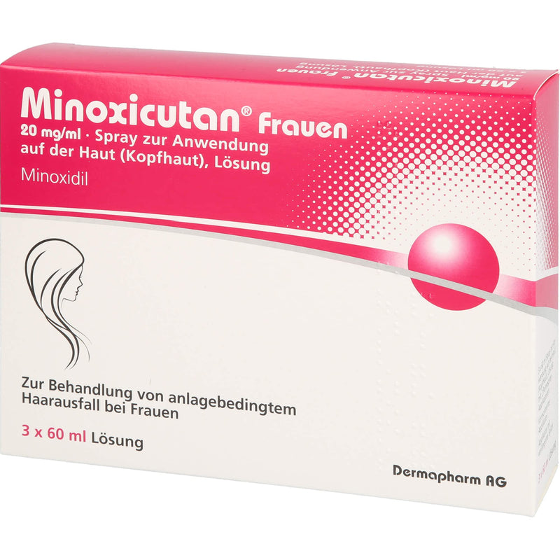Minoxicutan Women 20 mg/ml Spray 3X60 ml for Full Hair - Stops hair loss, promotes natural hair growth - NewNest Australia