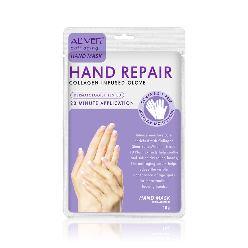 Hands Moisturizing Gloves Hand Skin Repair Renew Mask w/Infused Collagen, Serum + Vitamins + Natural Plant Extracts for Dry, Aging, Cracked Hands Intense Skin Nutrition Hand Cream Mask - NewNest Australia