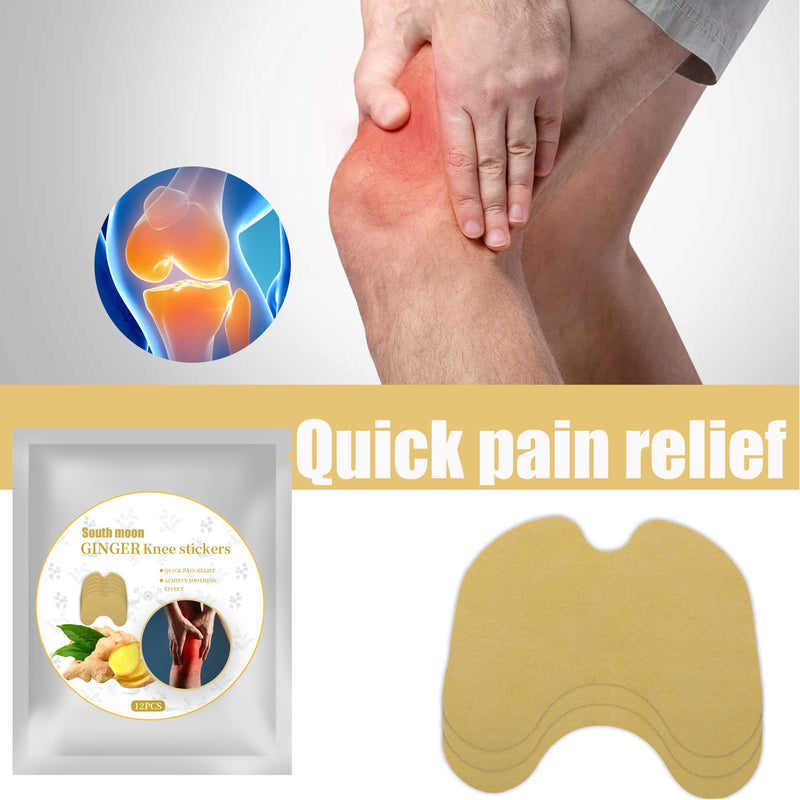 Knee Stickers 24 Pack Home Herbal Heating Moxibustion Ginger Pain Relief Knee Patch Heat Plaster - NewNest Australia