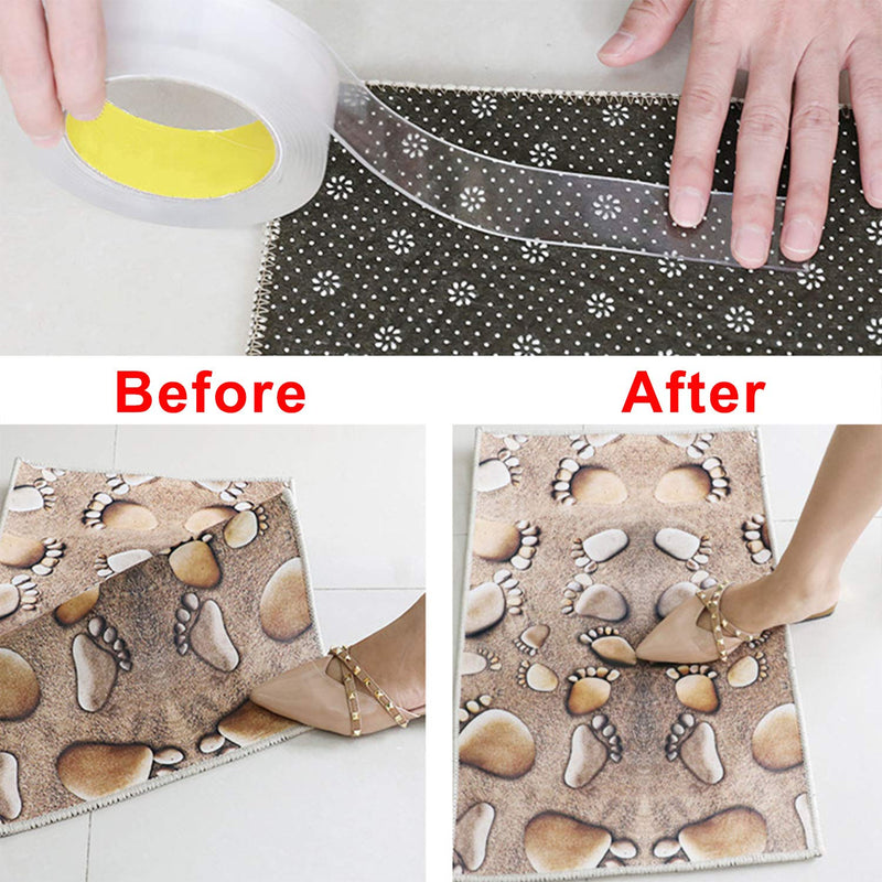 MEMX Nano Double Sided Tape, 16.4FT Multipurpose Heavy Duty Mounting Tape, Reusable Removable Washable Traceless Strong Gel Grip Adhesive for Mounting Carpet, Home, Office Decor. - NewNest Australia