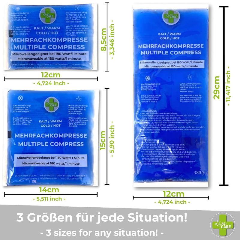 Lisacare Cold Warm Compress Large - 5 X Cooling Pads Large 29 X 12 Cm - Cool Pack - Children'S Cooling Pads Gel - Instant Cooling Pack For Insect Bites, Bruises & Other Injuries (Large) - NewNest Australia