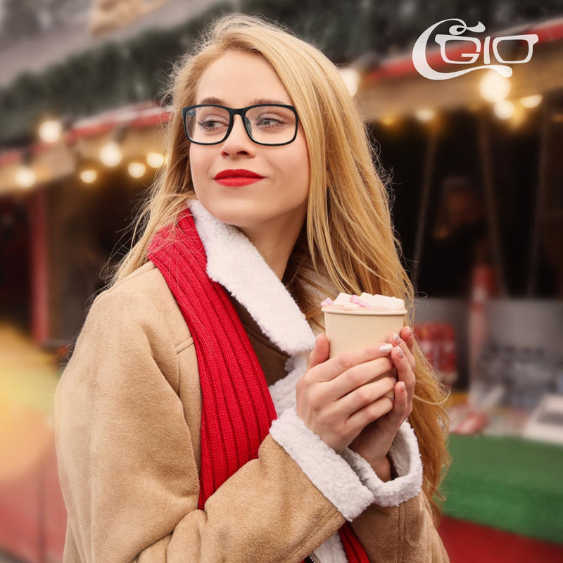 CGID CN12 glasses extra narrow frame! Slim Rectangle Nerd Clear Glasses A Matte Black - NewNest Australia