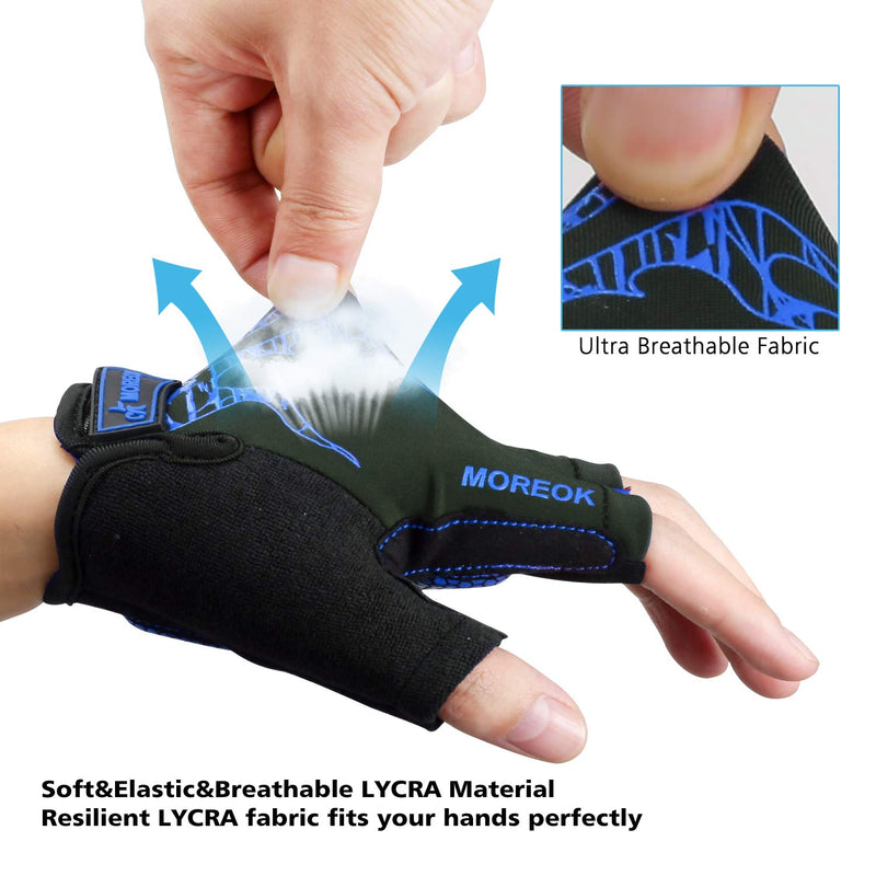 MOREOK Cycling Gloves Bike Gloves for Men/Women-[5MM Gel Pad] Biking Gloves Half Finger Road Bike MTB Bicycle Gloves-for Cycling /Workout/Motorcycle /Gym/Training/Outdoor Blue X-Large - NewNest Australia