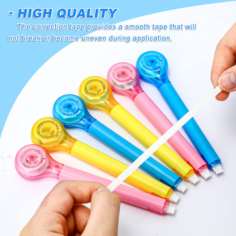 Whaline 9Pcs Correction Tape Pen Whiteout Tape Eraser Yellow Blue Pink Ink Corrector Tape White Out Correctional Tape for Note Taking Marking Crafting School Office Supplies, 5.2 x 1.1 Inch - NewNest Australia