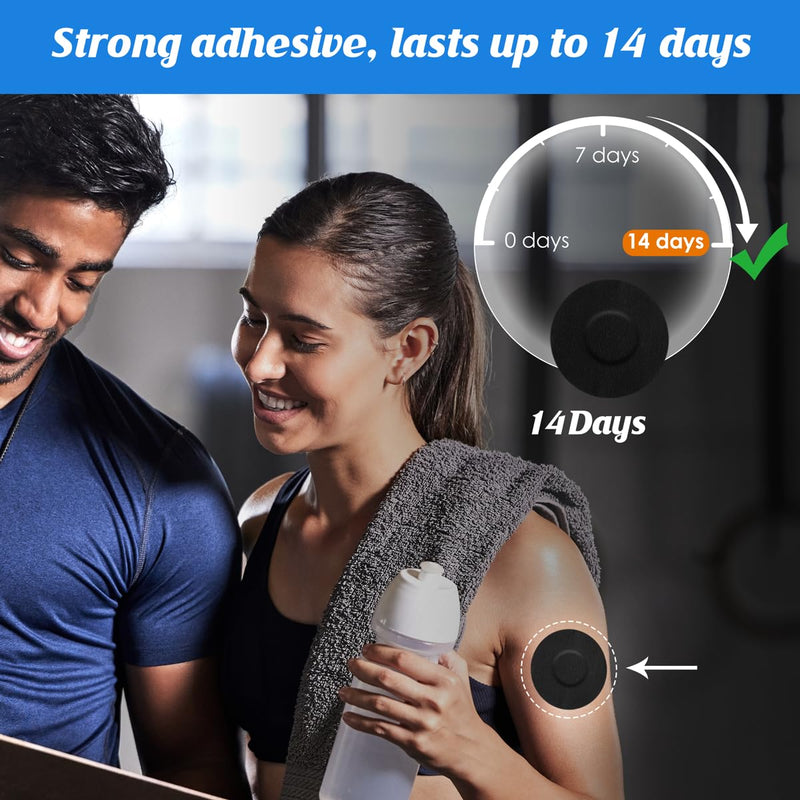 YOUSHARES 20 Packs Libre 2 Sensor Covers Waterproof - Skin Friendly Freestyle Libre Sensor Cover, Glucose Monitor Patch CGM Sensor Patchs (Black) - NewNest Australia