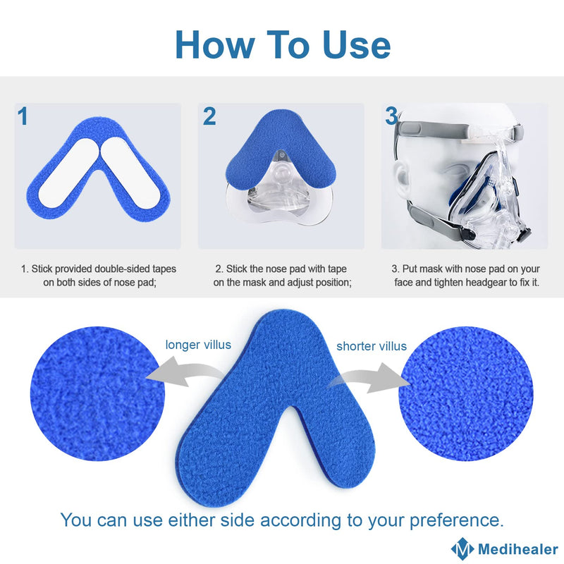 12 Pack CPAP Nose Pads- Comfort Nose Pad for Avoiding Leaks, Red Mark, Pressure on Nose Bridge, Can Be Trimmed to Fit Most Masks , Great Value Supplies by Medihealer. - NewNest Australia