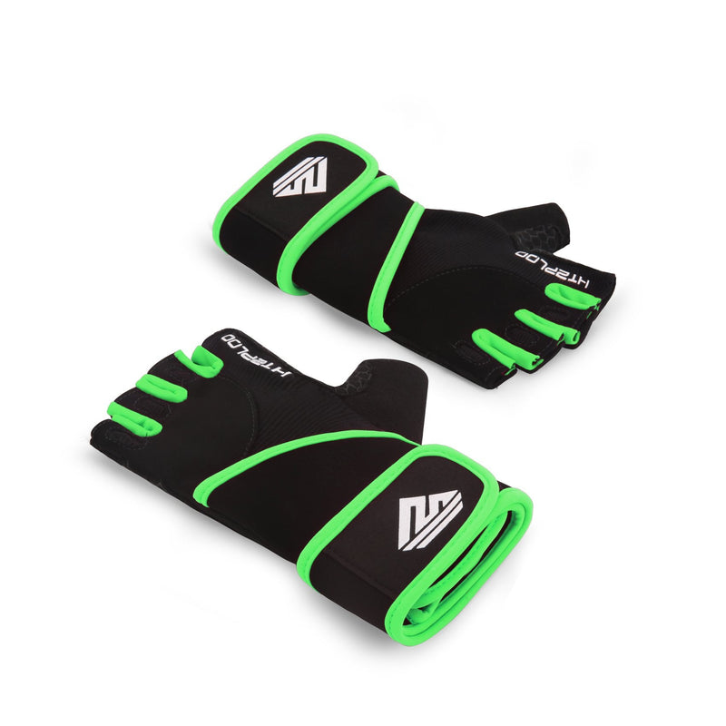 HTZPLOO Workout Gloves Gym Gloves Weight Lifting Gloves for Men Women with Full Palm Pad ,Strong Wrist Wraps Support,Enhanced Grip,for Fitness,Training,Weightlifting,Exercise Black&Green X-Large - NewNest Australia