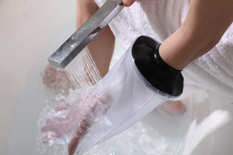 HKF HO KI HO Adult Waterproof Cast Cover Hand for Shower & Bath,Waterproof Protectors Cast and Dressing Cover,Stretchy Neoprene Seal & Reusable PVC Cast Bags,38cmx24cm - NewNest Australia