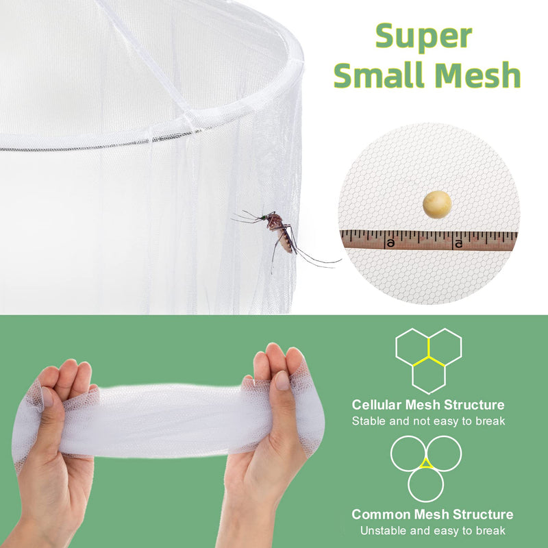 Aoresac Bed Canopy, Mosquito Net for Single to King Size Bed Canopy, Encrypted Fabric, 500 Inch Diameter, Easy to Install, Suitable for Girls Bedroom Decor, Reading Nook Canopies in Home A-02 - NewNest Australia