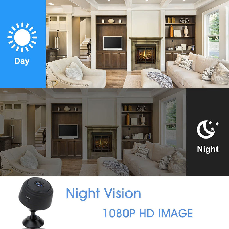 Spy Camera WiFi 1080P Home Security Camera Mini Hidden Camera with Audio Live Feed Motion Detection Night Vision Video Record Playback Phone App Control for Nanny Cam/Pet Camera/Car Camera - NewNest Australia