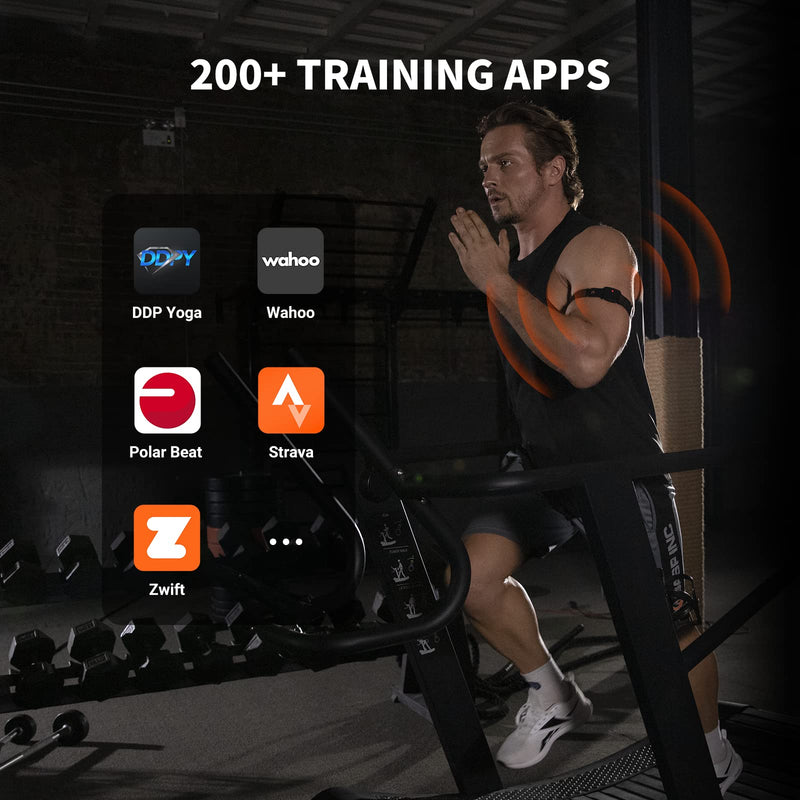 COOSPO HW9 Heart Rate Monitor Armband,ANT+ and Dual Bluetooth5.0 HRM,Optical Heart Rate Monitor with HR Zone,IP67 Waterproof HR Sensor Compatible with Peloton Strava Zwift DDP Yoga - NewNest Australia