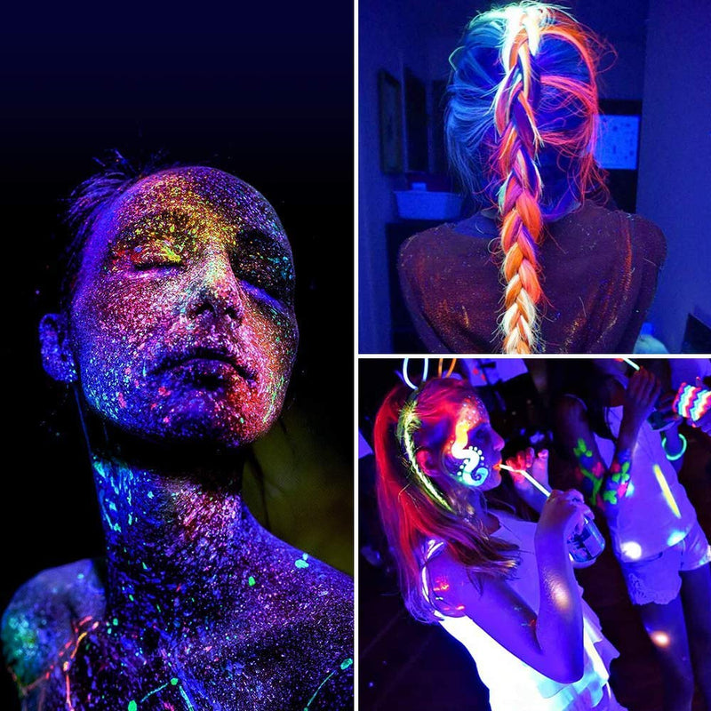 Onforu 6 Pack LED Black Lights Bulb 60W Equivalent, 7W A19 E26 Bulb, Purple Bulb 385-400nm, Glow in The Dark for Halloween, Black Lights Party, Body Paint, Fluorescent Poster, Neon Glow - NewNest Australia