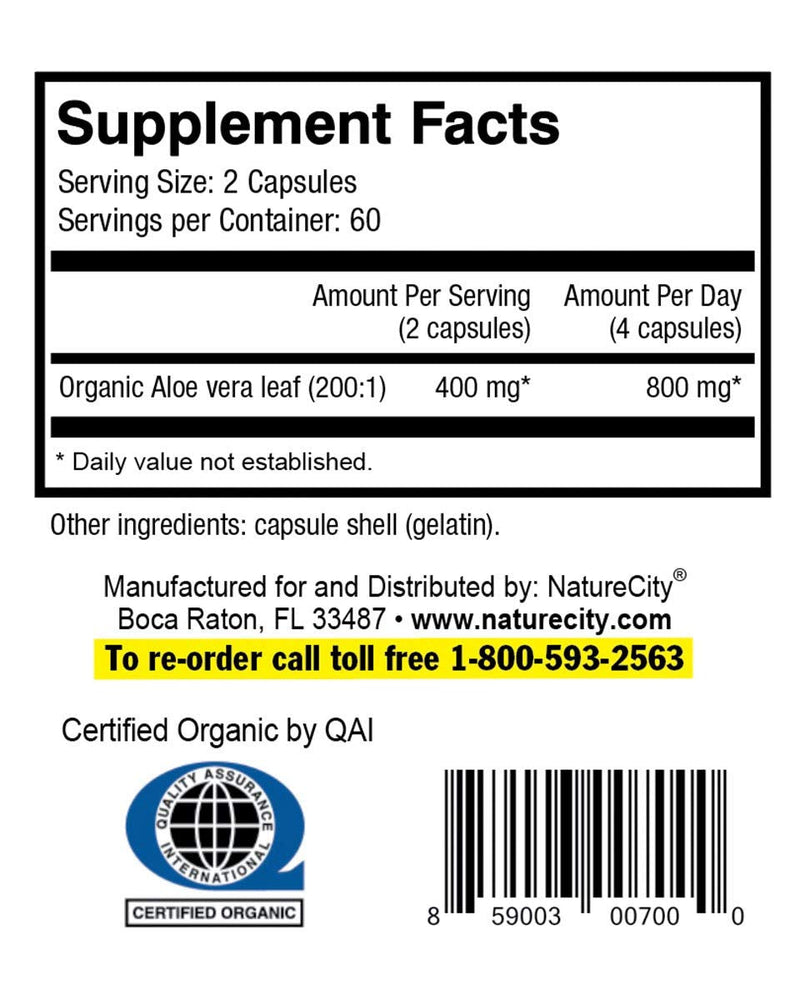 True-Aloe 40,000mg Gel Equivalent Per Capsule – Made with Organic Aloe Vera (120 Capsules) 1 - NewNest Australia