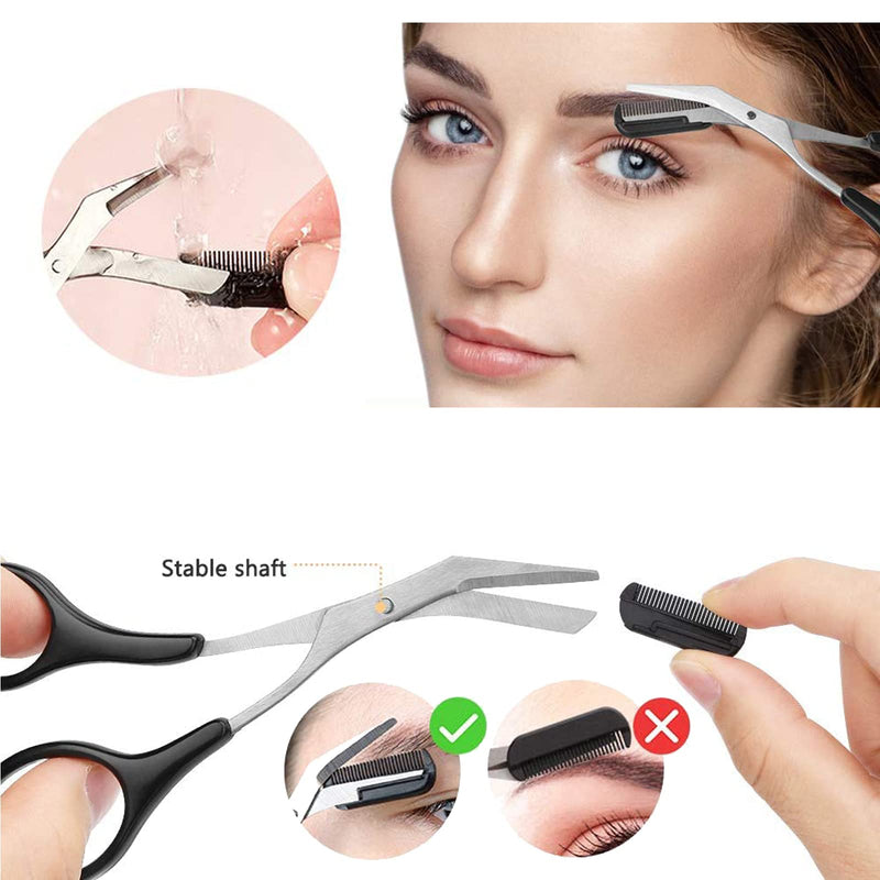 Professional Eyebrow Care Set, 9 Pieces Eyebrow Trimming Set, Tweezers Made Of Stainless Steel, Small Scissors, Eyebrow Scraper, Tool For Trimming Eyebrows For Men And Women - NewNest Australia