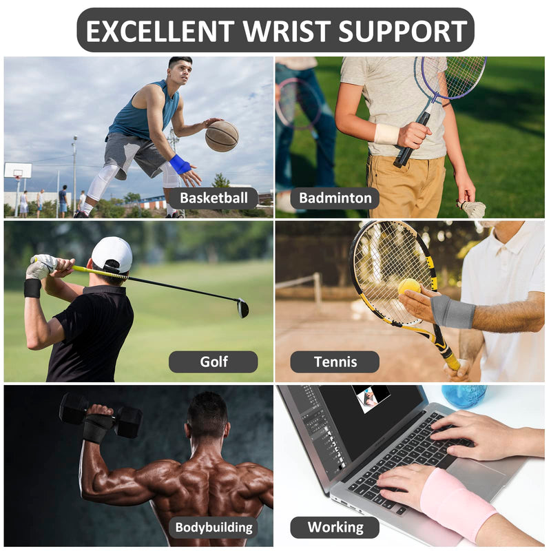 Wrist Support Adjustable Wrist Brace Compression for Women and Men 1 Pack Carpal Tunnel Support for Arthritis, Tendinitis, Pain Relief, Sports, Work for Right and Left Hands (Pink) Pink - NewNest Australia