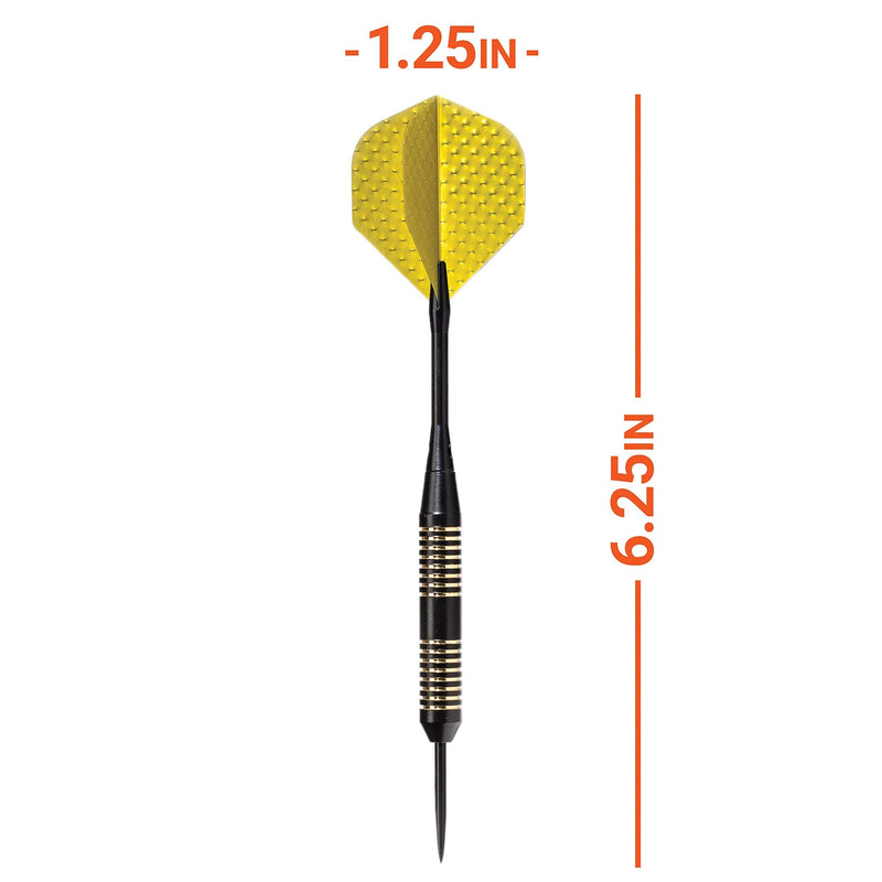 Franklin Sports Steel Tip Dart Set - Game Room Ready with Standard Flights, Slim Flights, Nylon and Aluminum Shaft - Perfect for Family Game Room Fun with Friends 25 gram - Gunmetal Steel - NewNest Australia