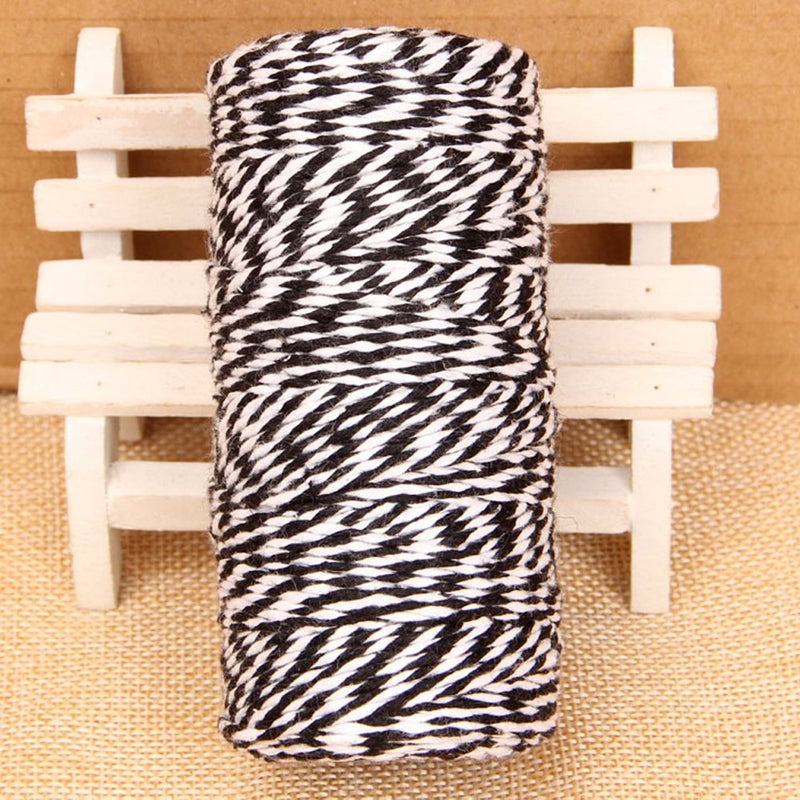 NewTrend 328 Feet Cotton Twine for DIY Craft, Packing, Decoration and Gardening,3Ply Durable String and Eco-Friendly（Black） Black - NewNest Australia