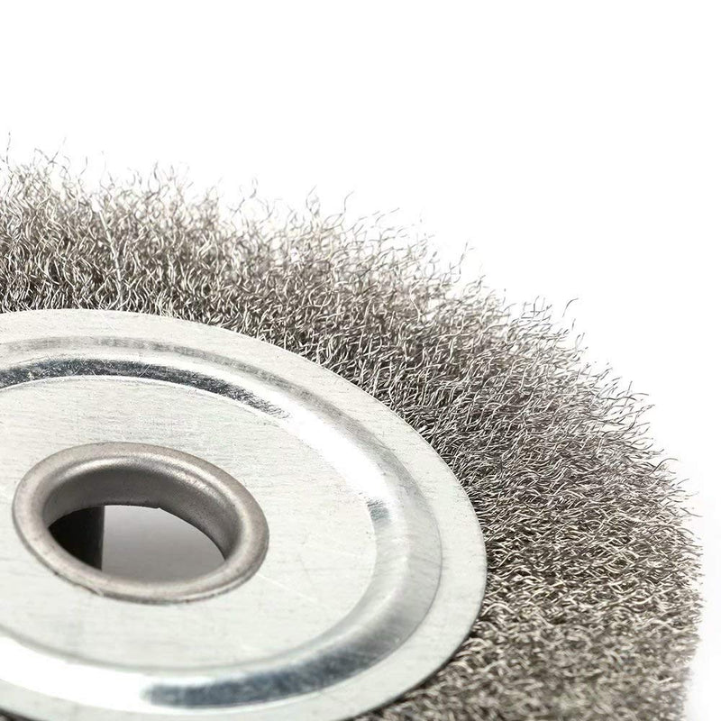 4 Inch Stainless Steel Wire Crimped Wheel Brush with 5/8" Bore for Angle Grinder Derusting Cleaning and Surface Polishing 1Pc 4"100mm 1Pc - NewNest Australia