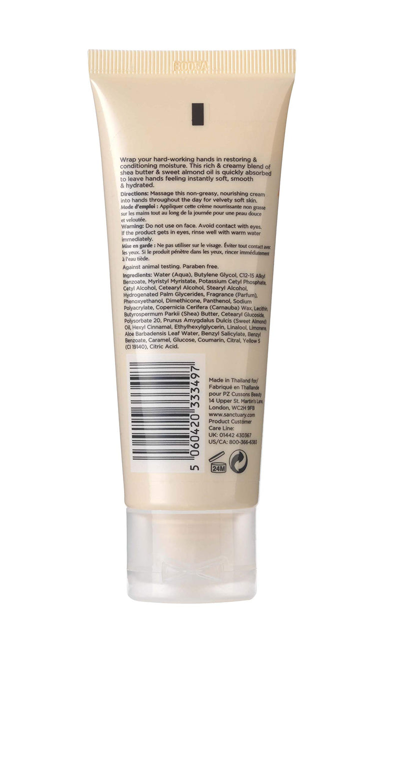 Sanctuary Spa Hand Cream with Shea Butter, Vegan and Cruelty Free, 75 ml Classic Hand Cream - NewNest Australia