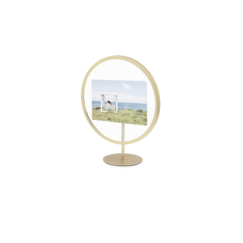 NewNest Australia - Umbra Infinity Picture Frame, Floating Photo Display for Desk or Wall, 4X6, MAT Bras 